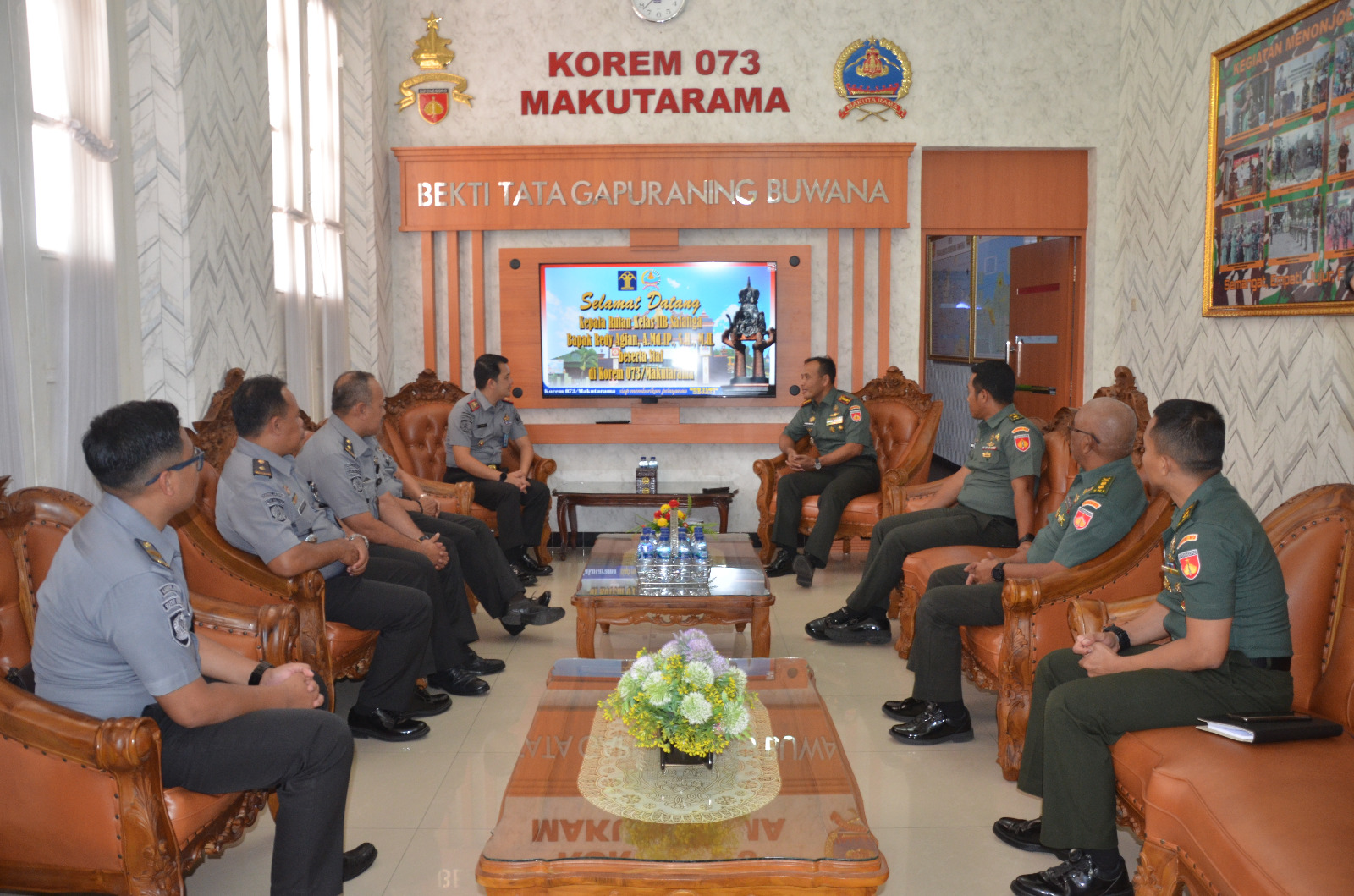 Danrem 073/Makutarama Terima Kunjungan Kepala Rutan Kelas IIB Kota Salatiga 
